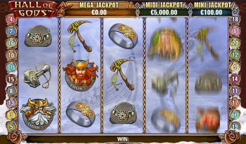 Hall of Gods Slot Arvostelu: Bonukset ja Ilmaiskierrokset